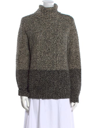 Vince Colorblock Pattern Turtleneck Sweater