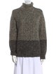 Vince Colorblock Pattern Turtleneck Sweater