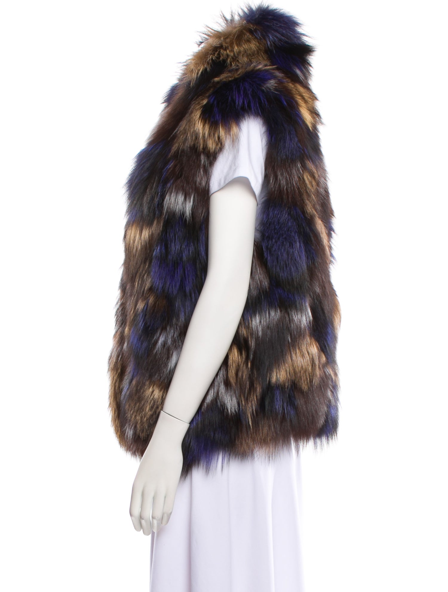 Vince Fox Printed Fur Jacket