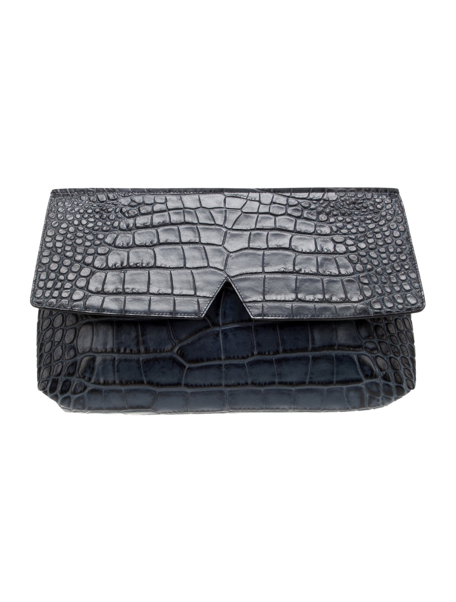 Vince Embossed Leather Clutch