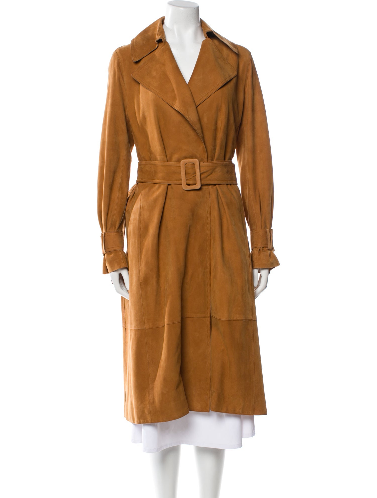 Vince Lamb Leather Trench Coat