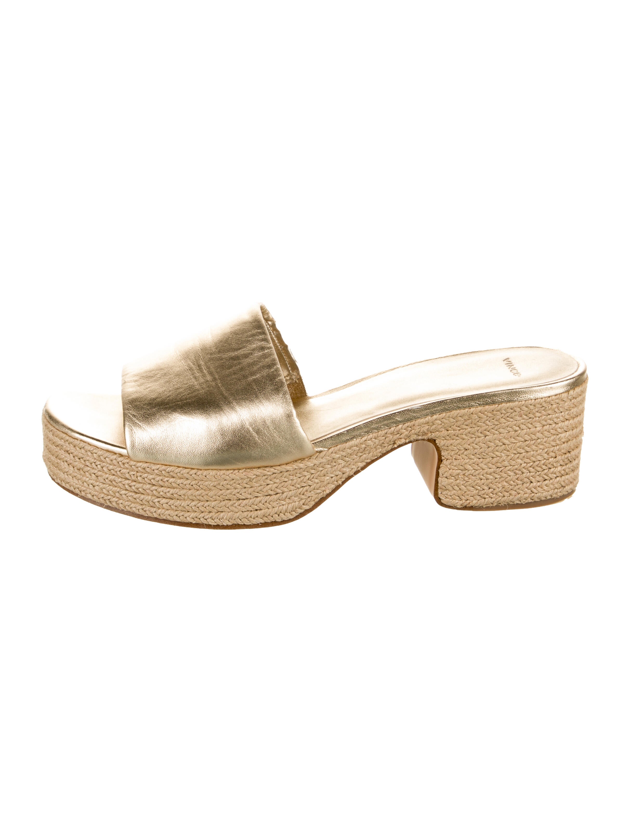 Vince Leather Braided Accents Espadrilles