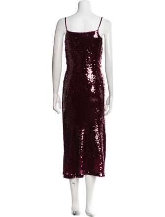 Vince Square Neckline Midi Length Dress