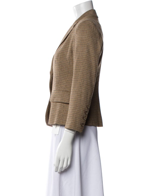 Vince Virgin Wool Houndstooth Print Blazer