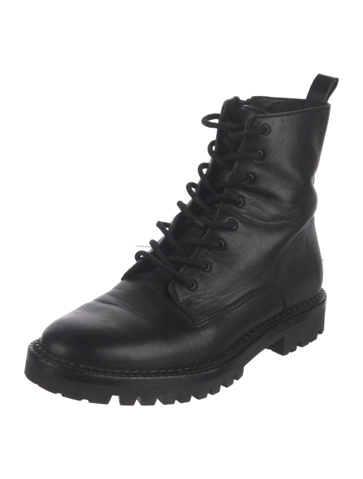 Vince Leather Combat Boots