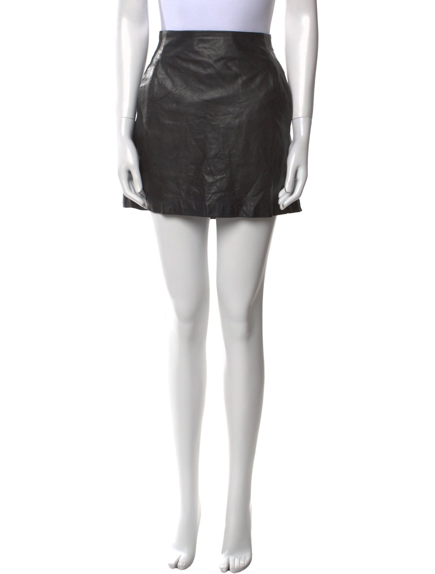 Vince Leather Mini Skirt