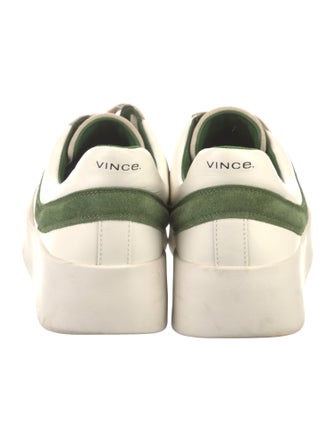 Vince Leather Colorblock Pattern Sneakers