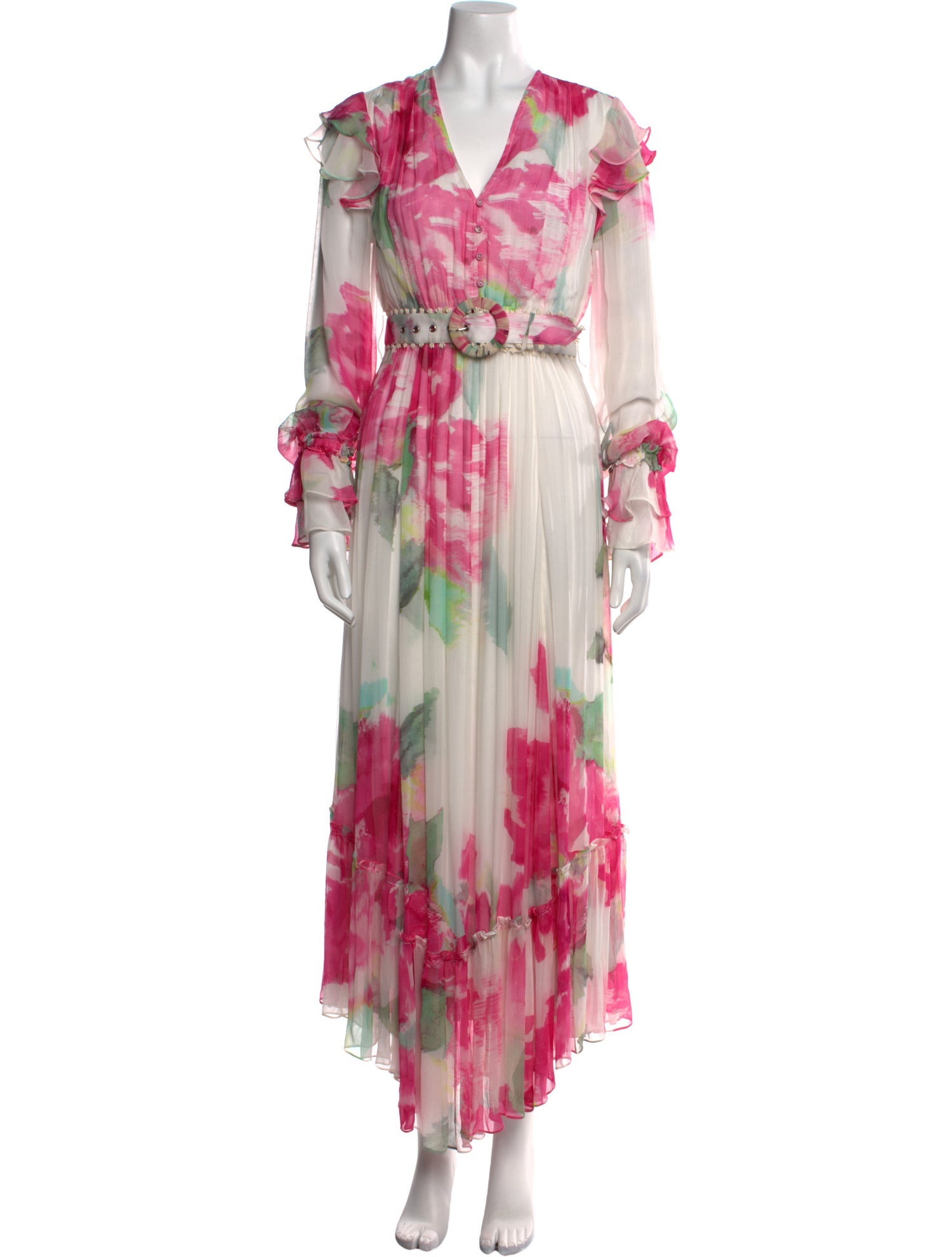 Hemant and Nandita Floral Print Long Dress