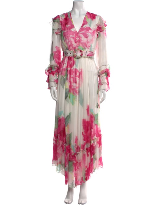 Hemant and Nandita Floral Print Long Dress