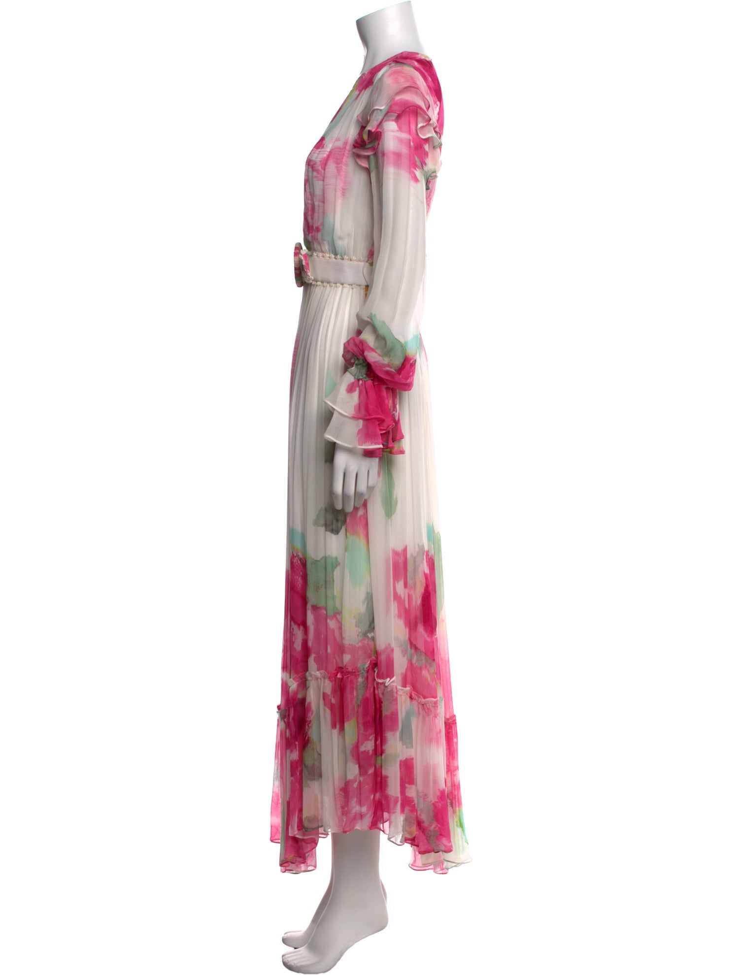 Hemant and Nandita Floral Print Long Dress