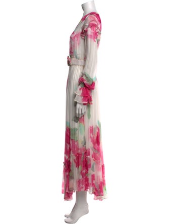 Hemant and Nandita Floral Print Long Dress