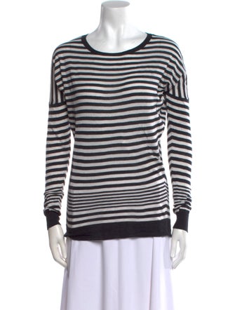Vince Striped Bateau Neckline Sweater