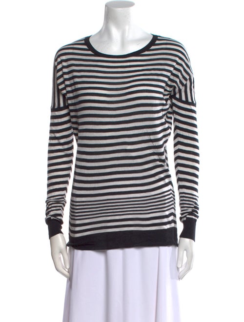 Vince Striped Bateau Neckline Sweater