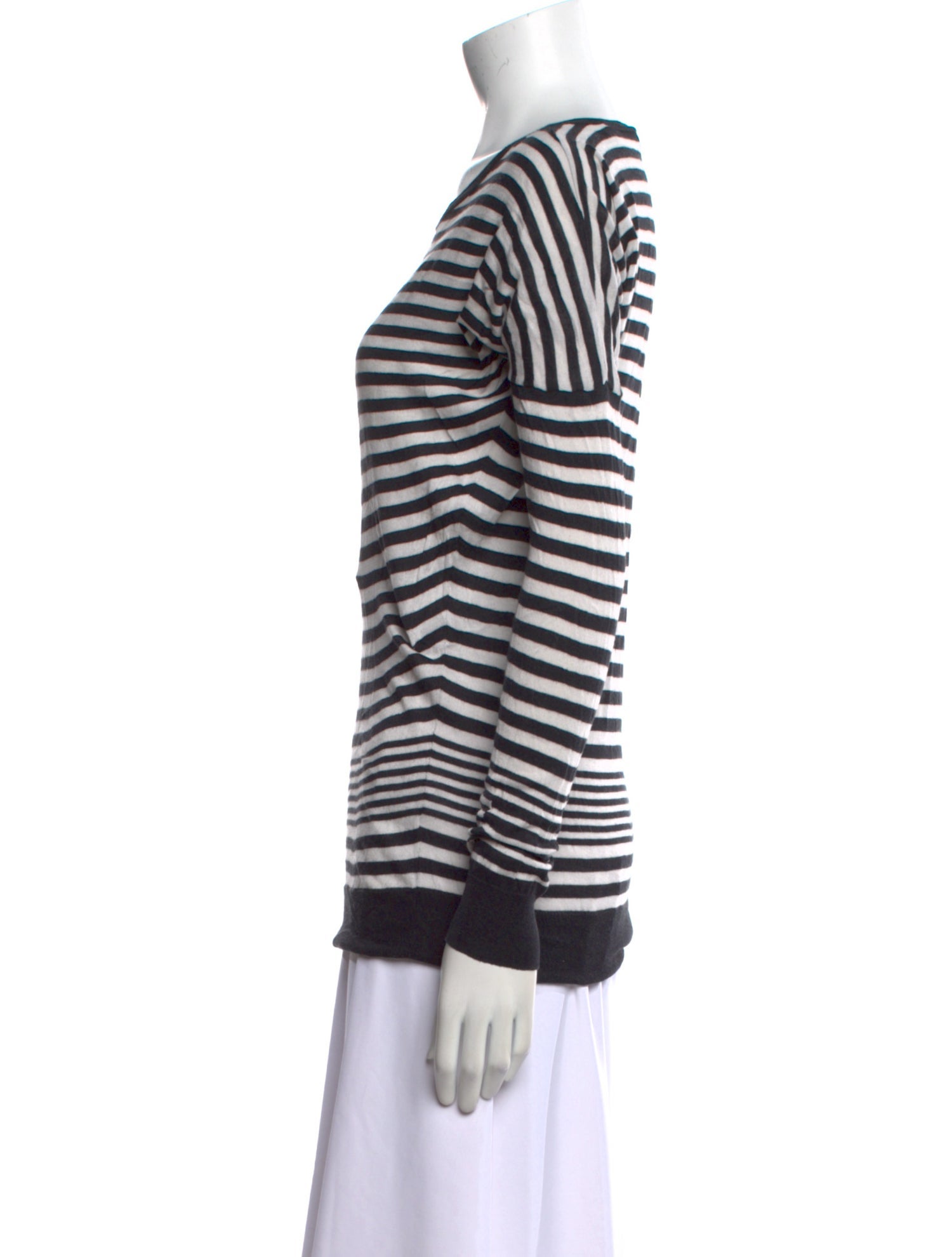 Vince Striped Bateau Neckline Sweater