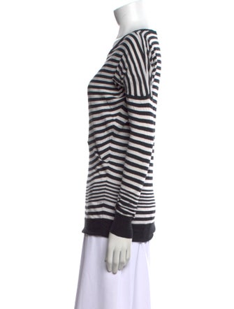 Vince Striped Bateau Neckline Sweater
