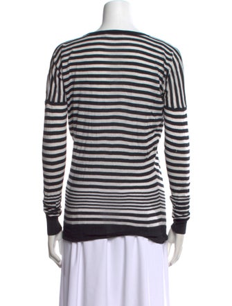Vince Striped Bateau Neckline Sweater