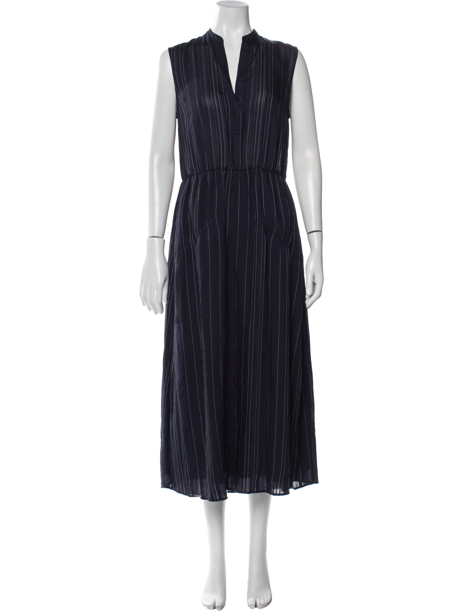 Vince Striped Midi Length Dress w/ Tags