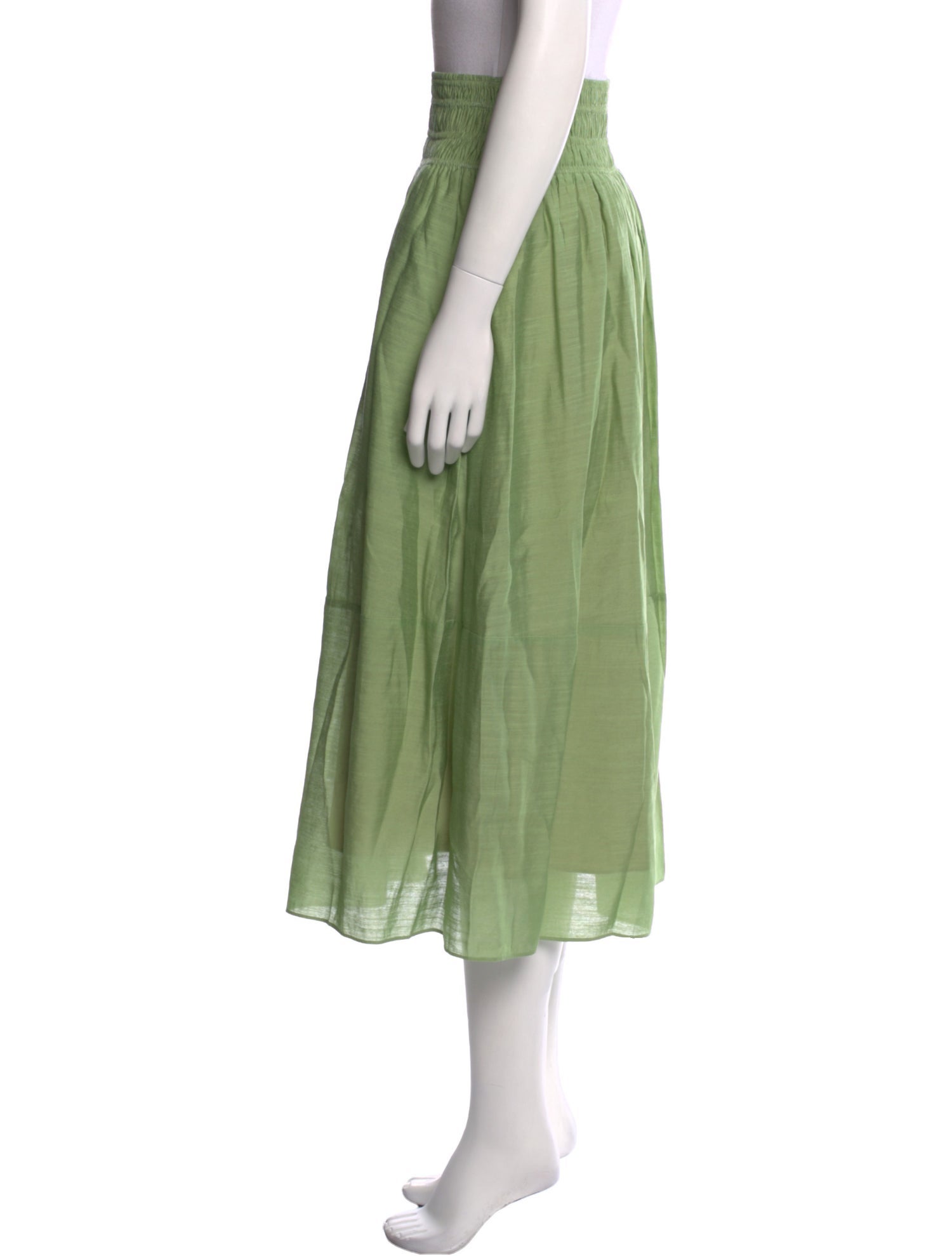 Vince Pleated Accents Midi Length Skirt