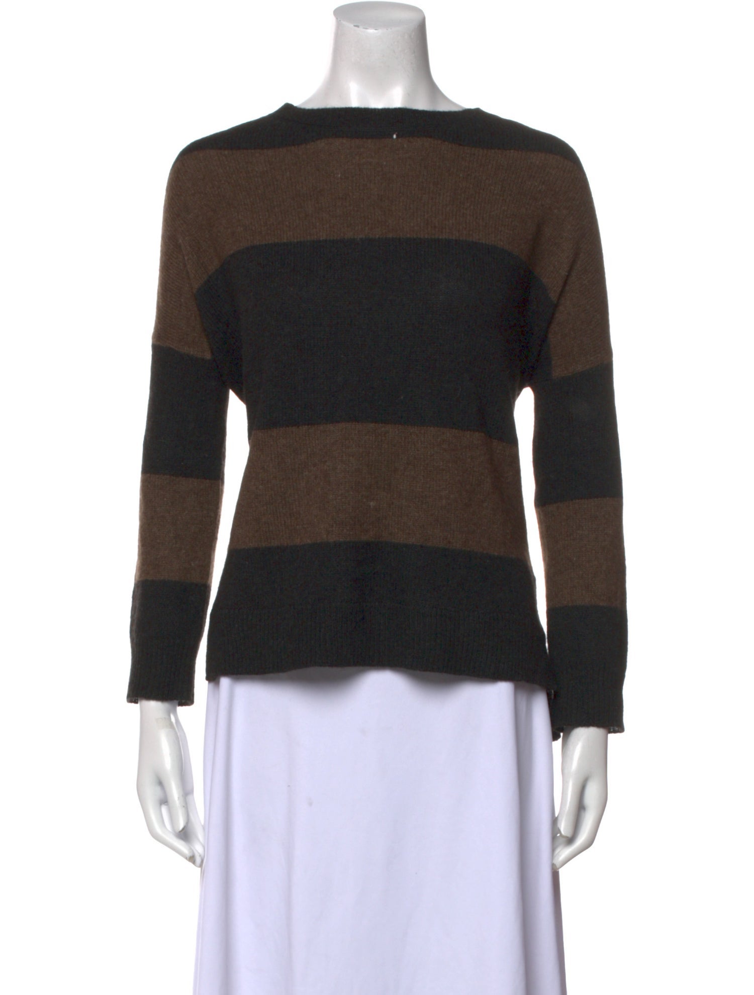 Vince Striped Bateau Neckline Sweater