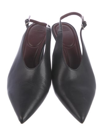 Vince Leather Cutout Accent Slingback Pumps