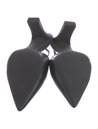 Vince Leather Cutout Accent Slingback Pumps