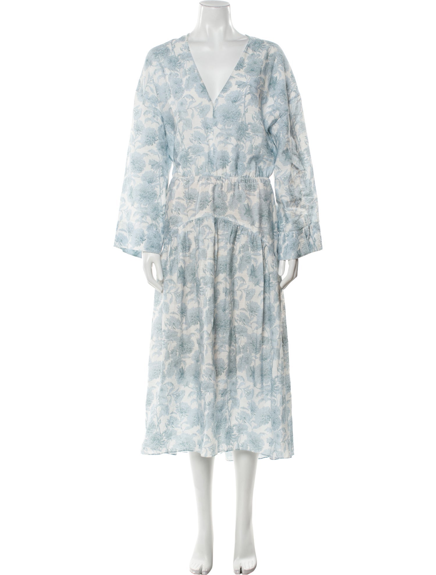 Vince Floral Print Long Dress