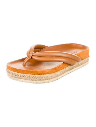 Vince Leather Flip Flops
