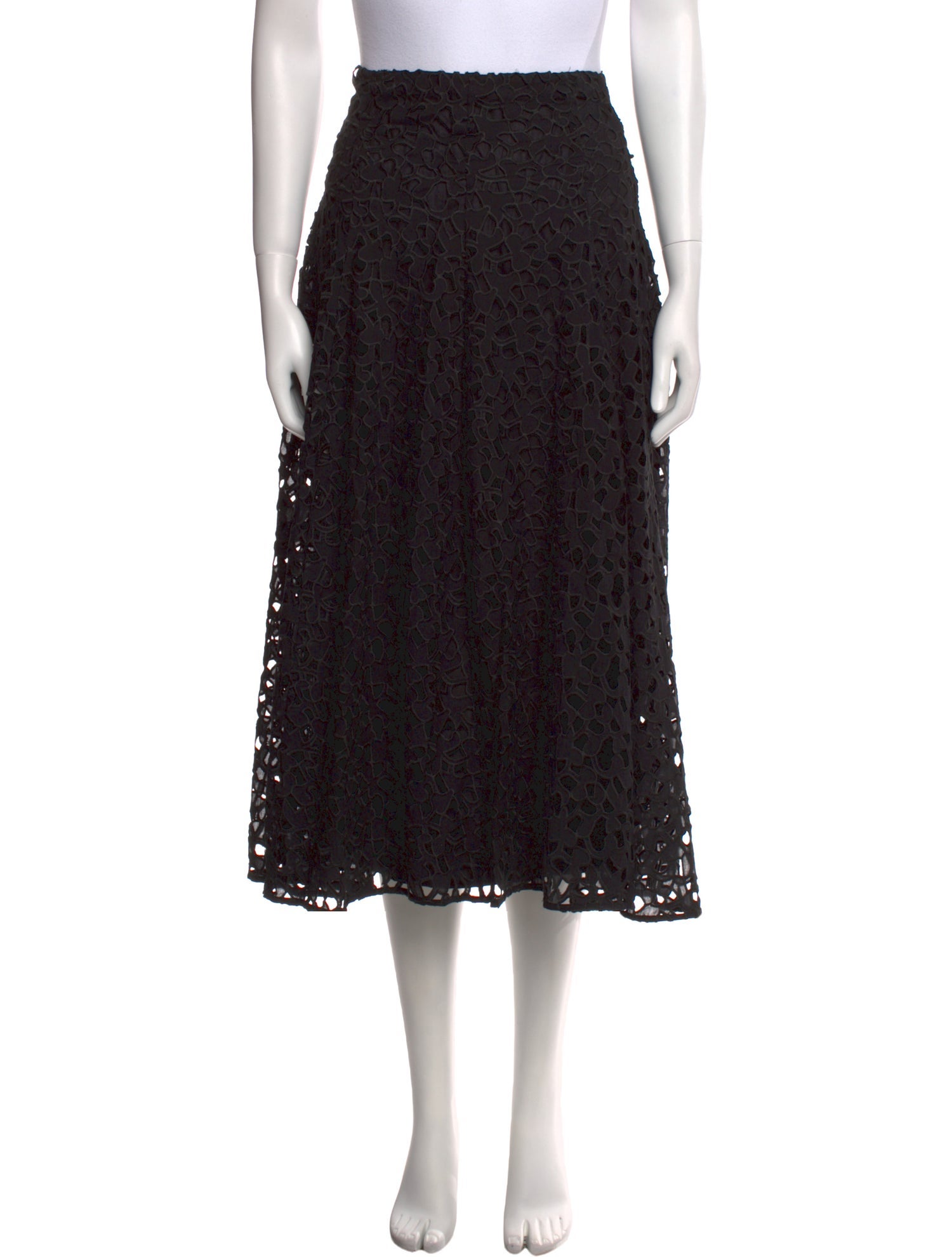 Vince Lace Pattern Midi Length Skirt