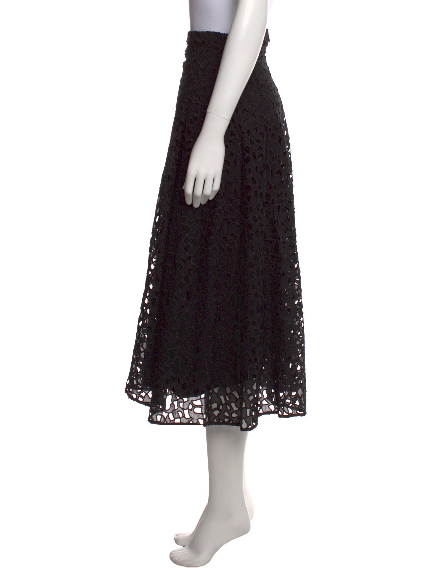Vince Lace Pattern Midi Length Skirt