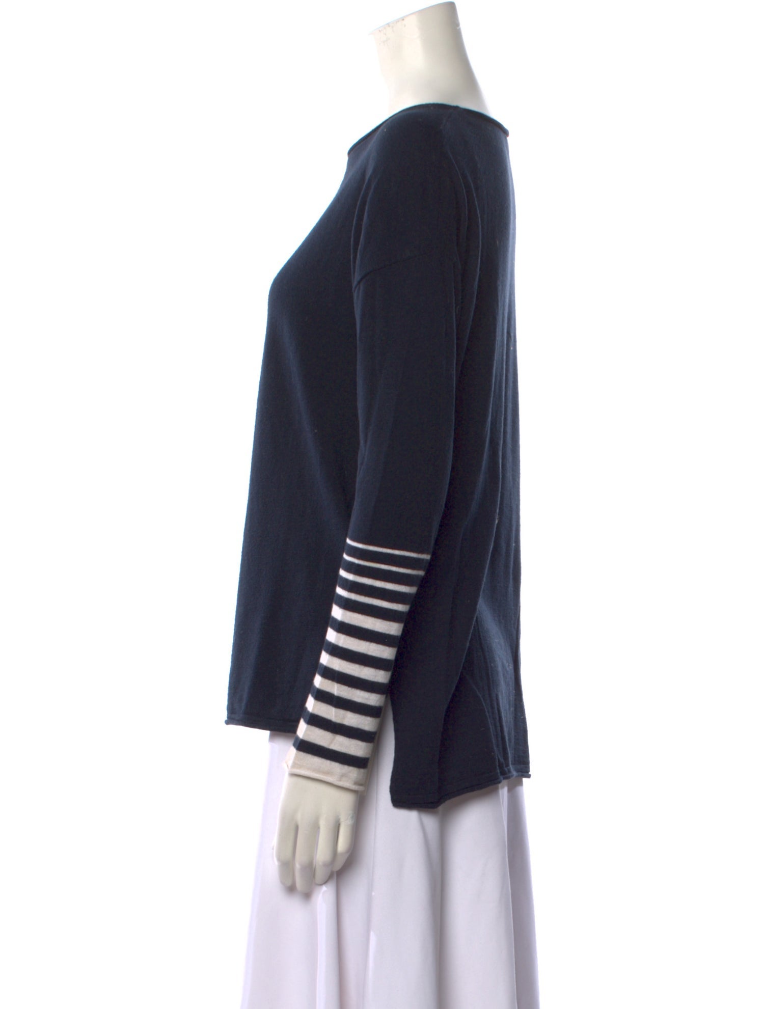 Vince Striped Bateau Neckline Sweater