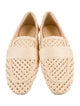 Vince Raffia Leather Trim Embellishment Loafers