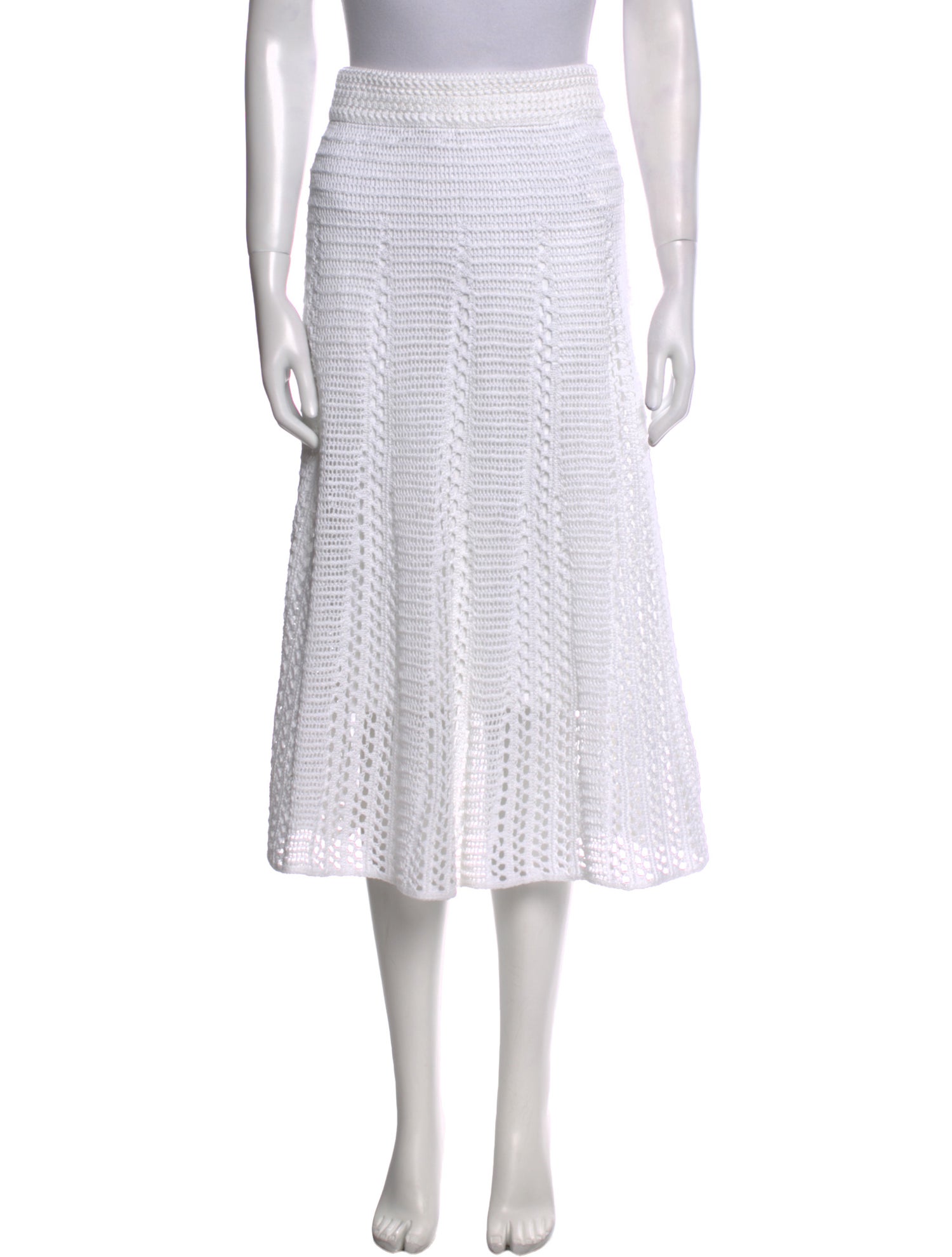 Vince Lace Pattern Midi Length Skirt