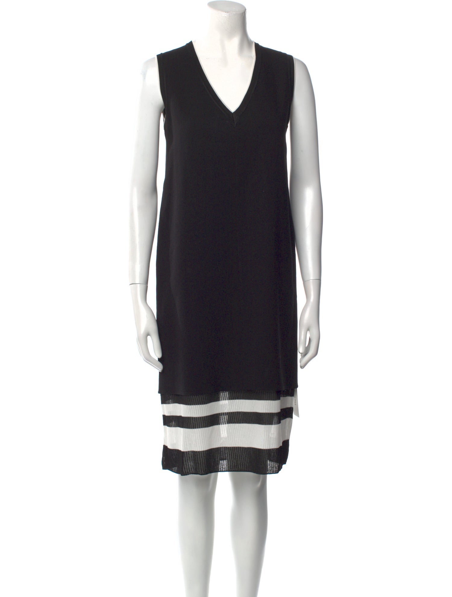 Vince V-Neck Knee-Length Dress