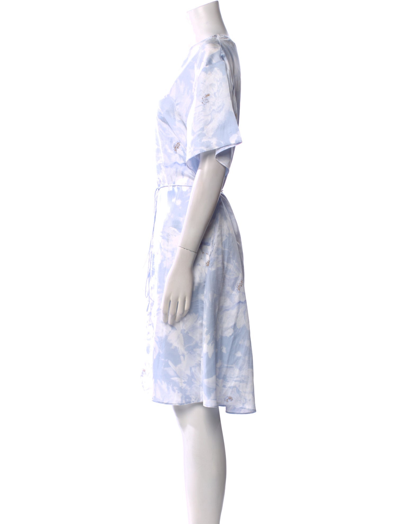 Vince Floral Print Midi Length Dress