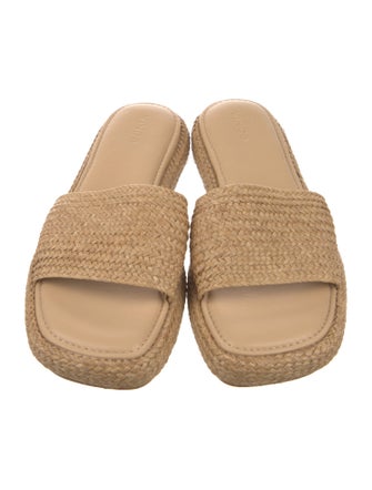 Vince Raffia Embroidered Accent Espadrilles