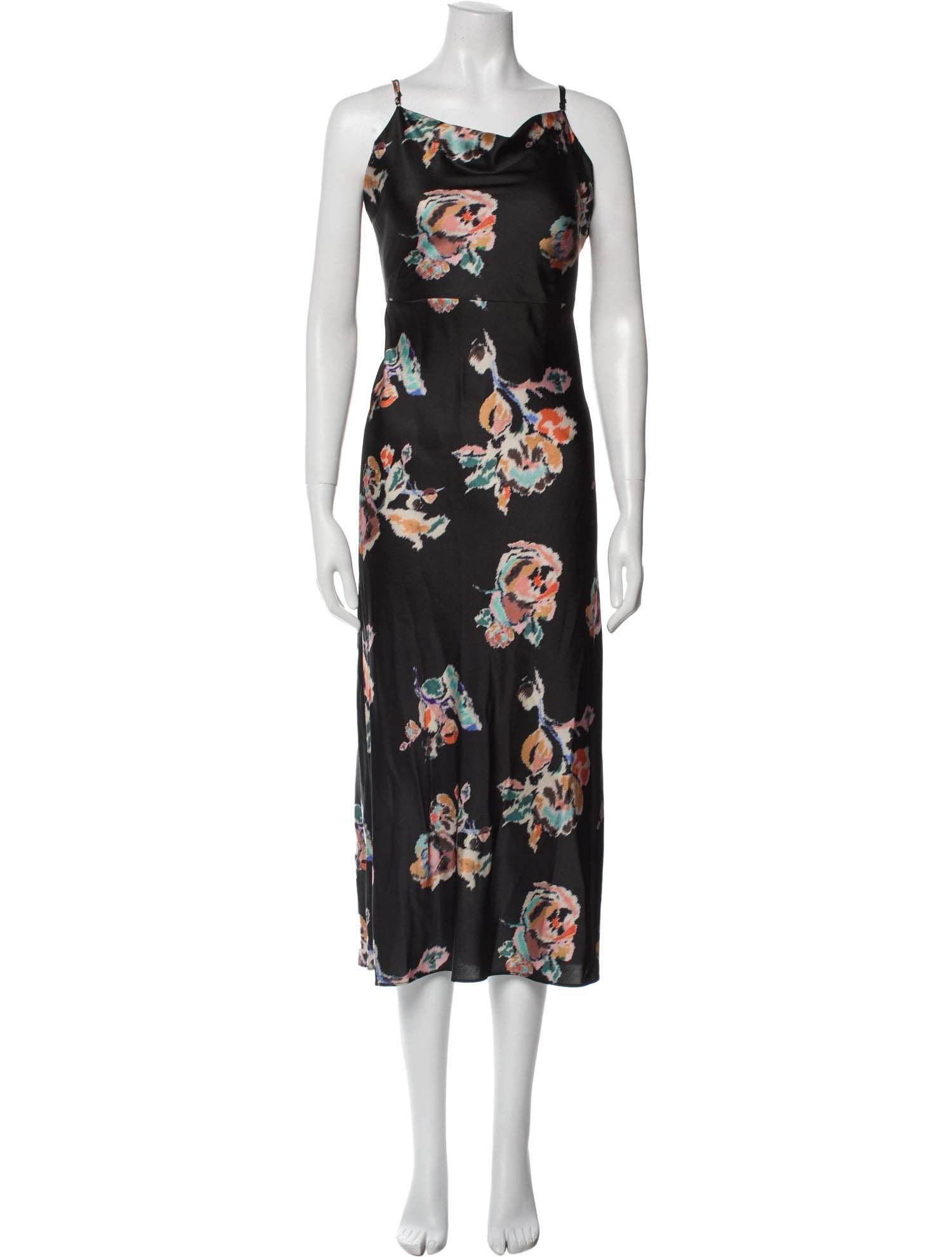 Vince Floral Print Long Dress