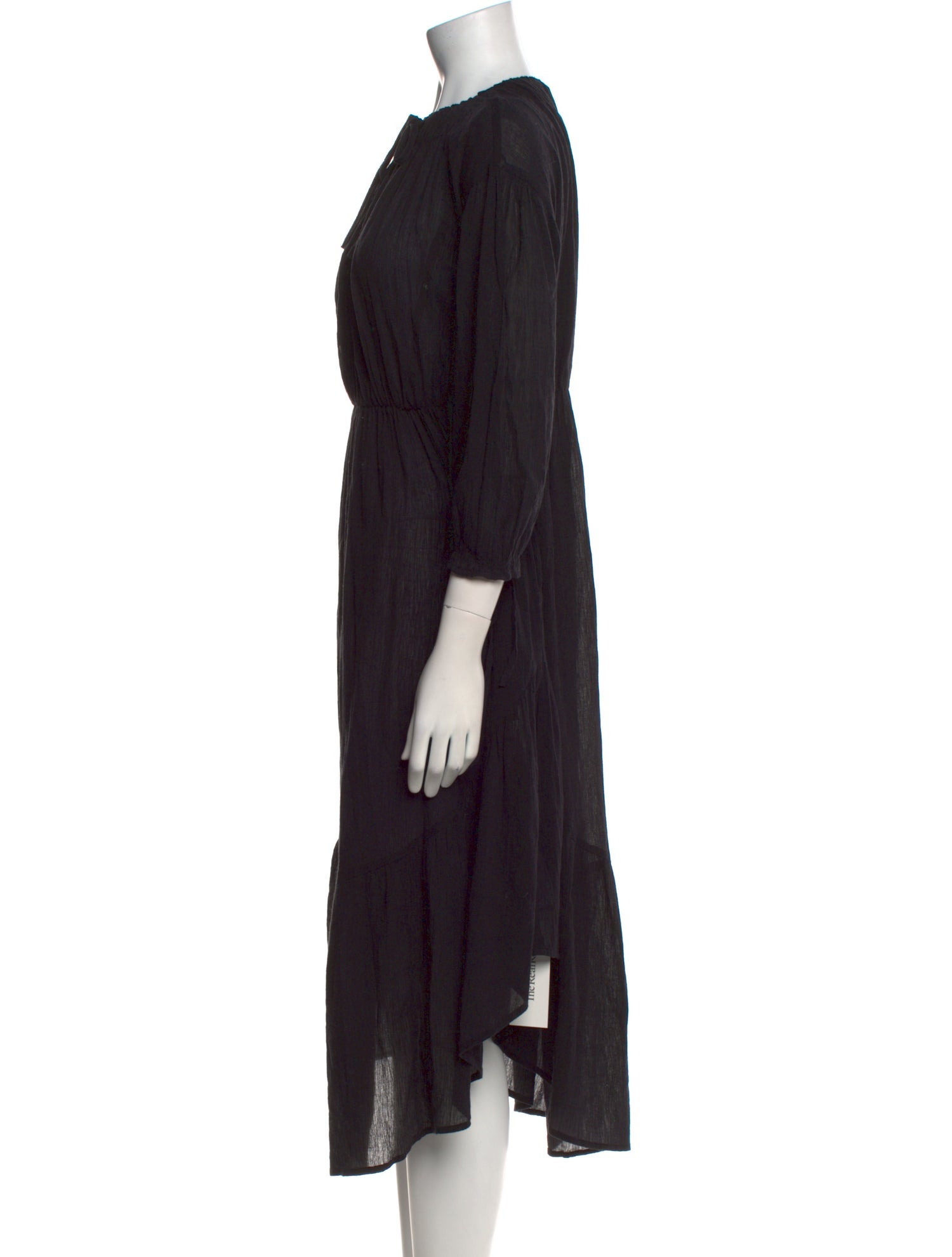 Vince Tie Neck Midi Length Dress