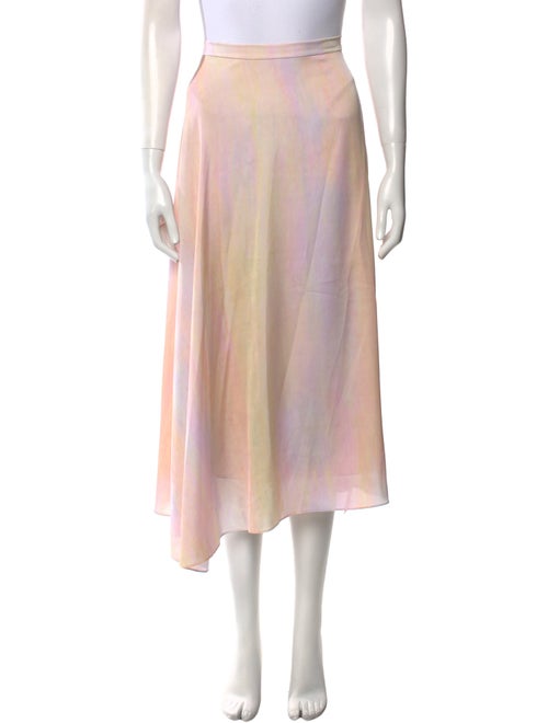 Vince Colorblock Pattern Midi Length Skirt