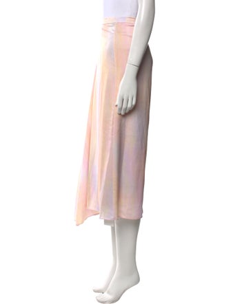 Vince Colorblock Pattern Midi Length Skirt