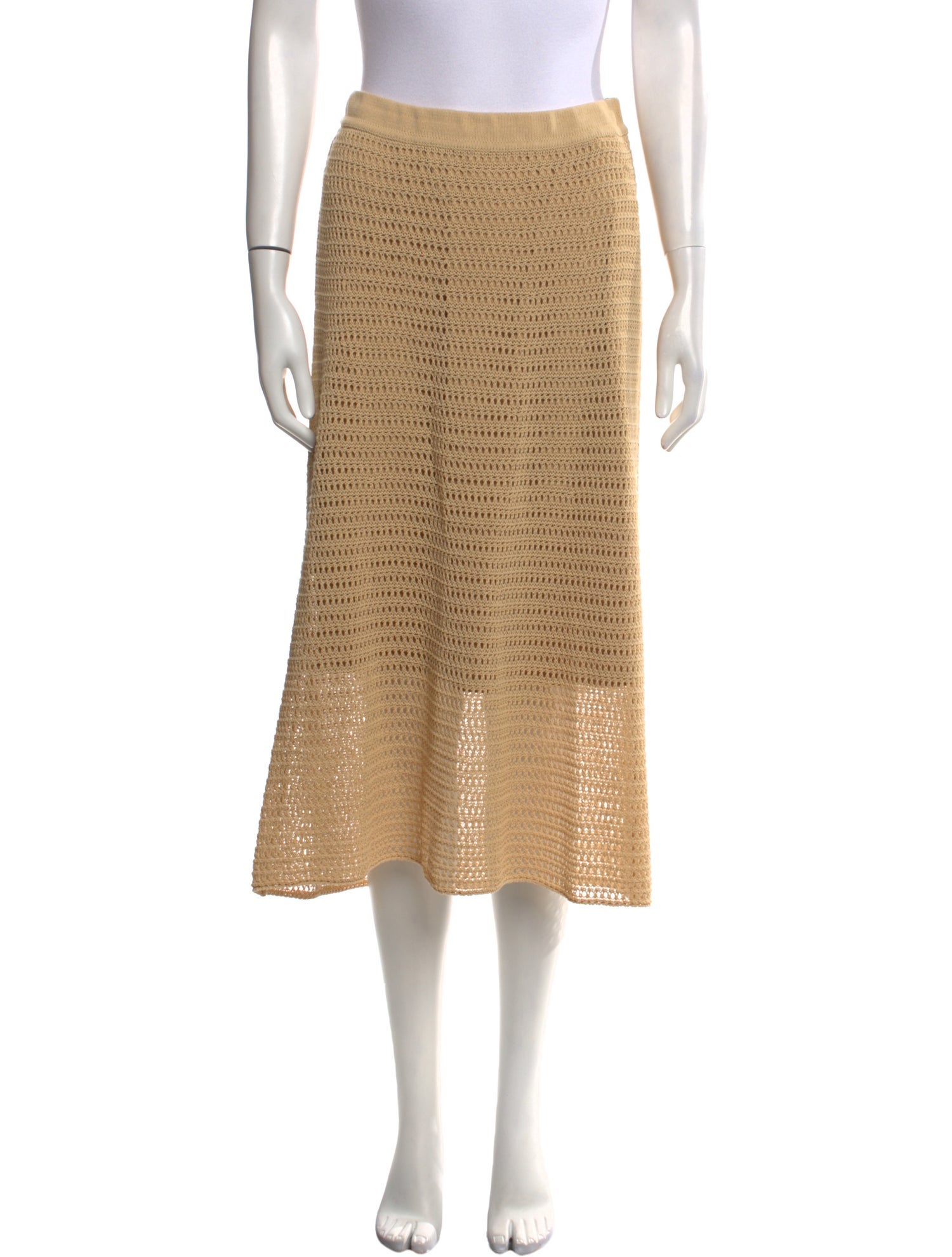 Vince Crochet Trim Midi Length Skirt