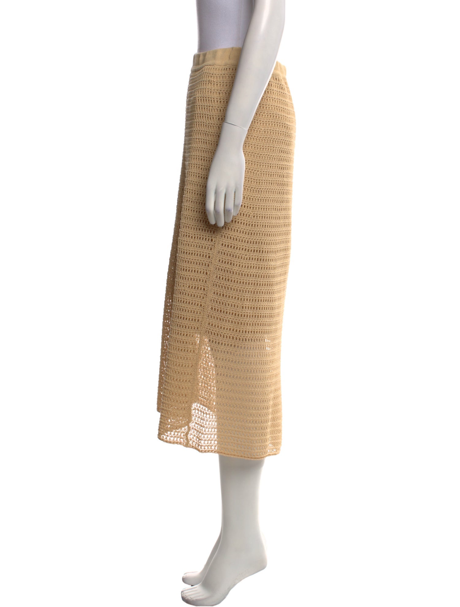 Vince Crochet Trim Midi Length Skirt