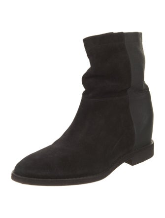 Vince Suede Colorblock Pattern Moto Boots