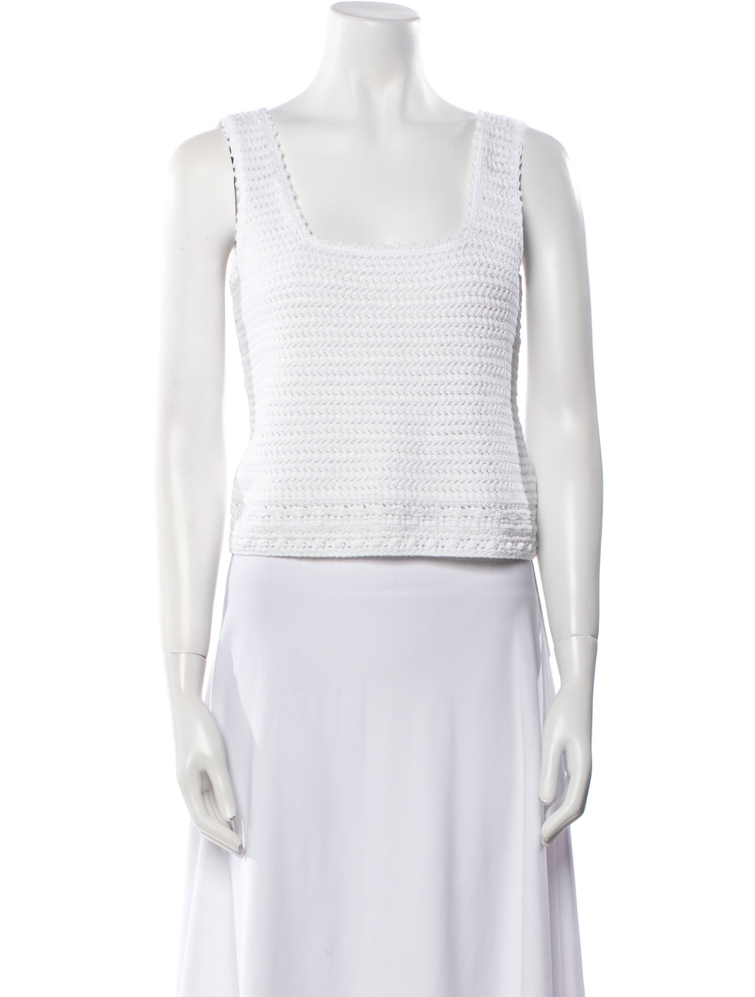 Vince Square Neckline Sleeveless Crop Top