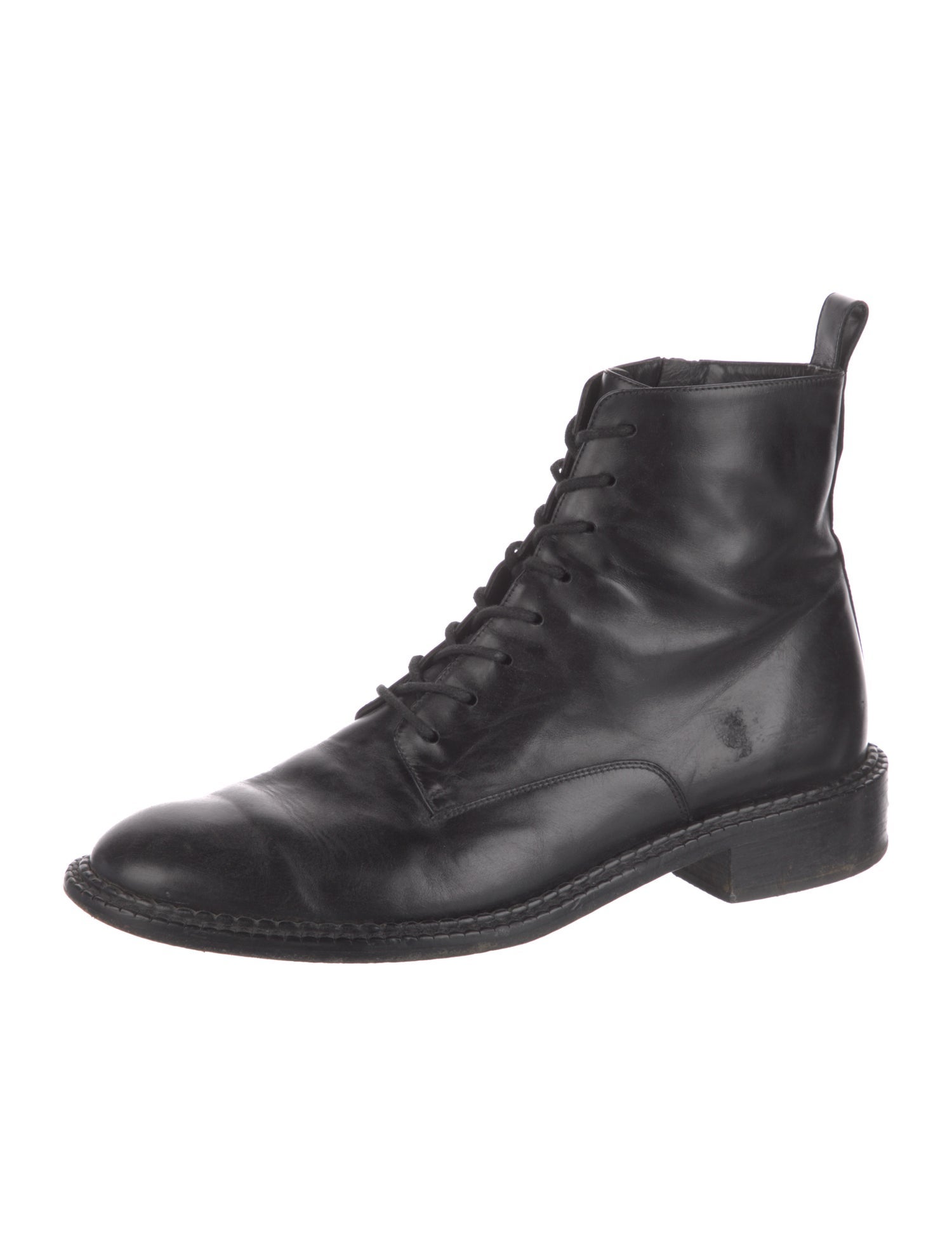 Vince Leather Combat Boots