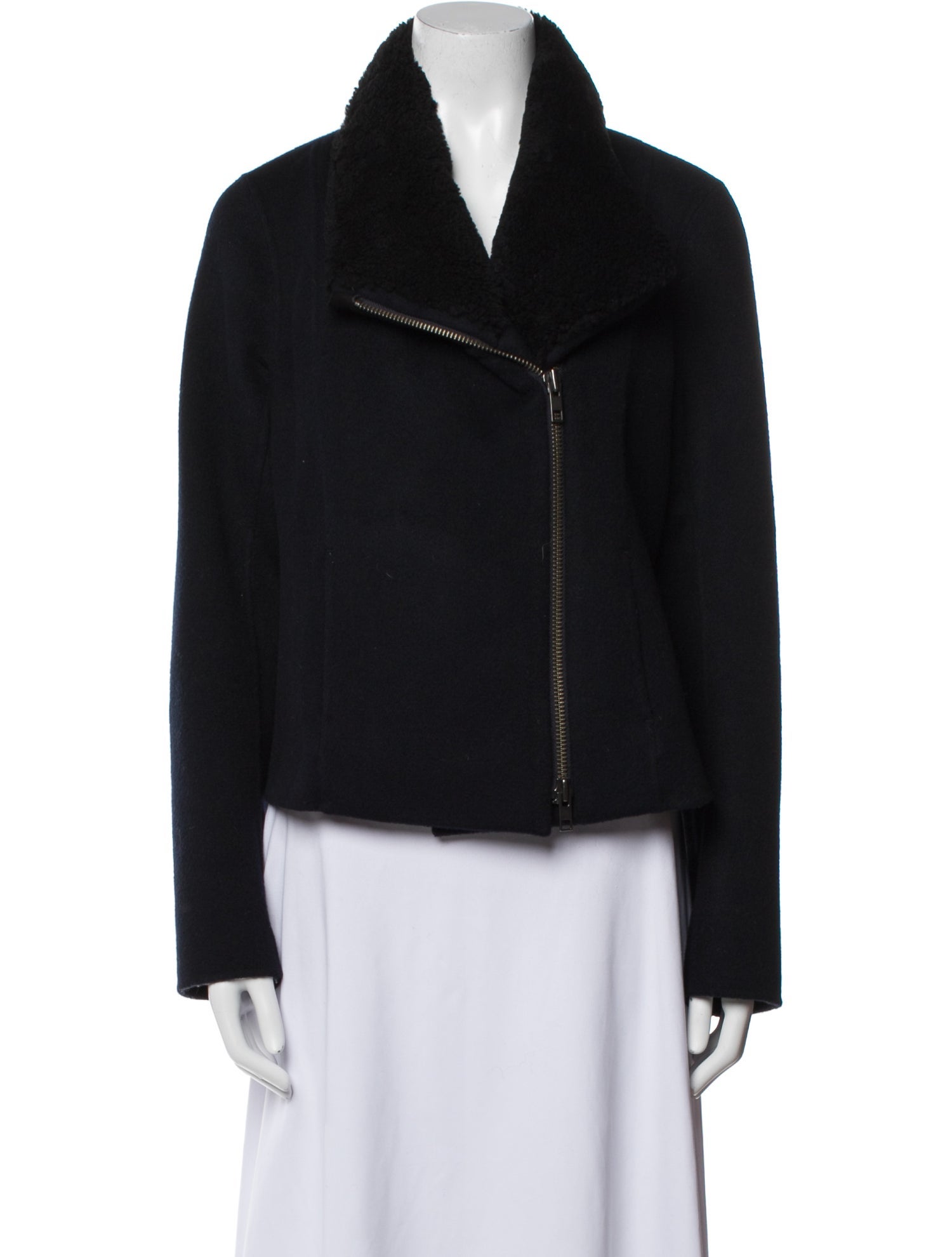 Vince Wool Faux Fur Jacket