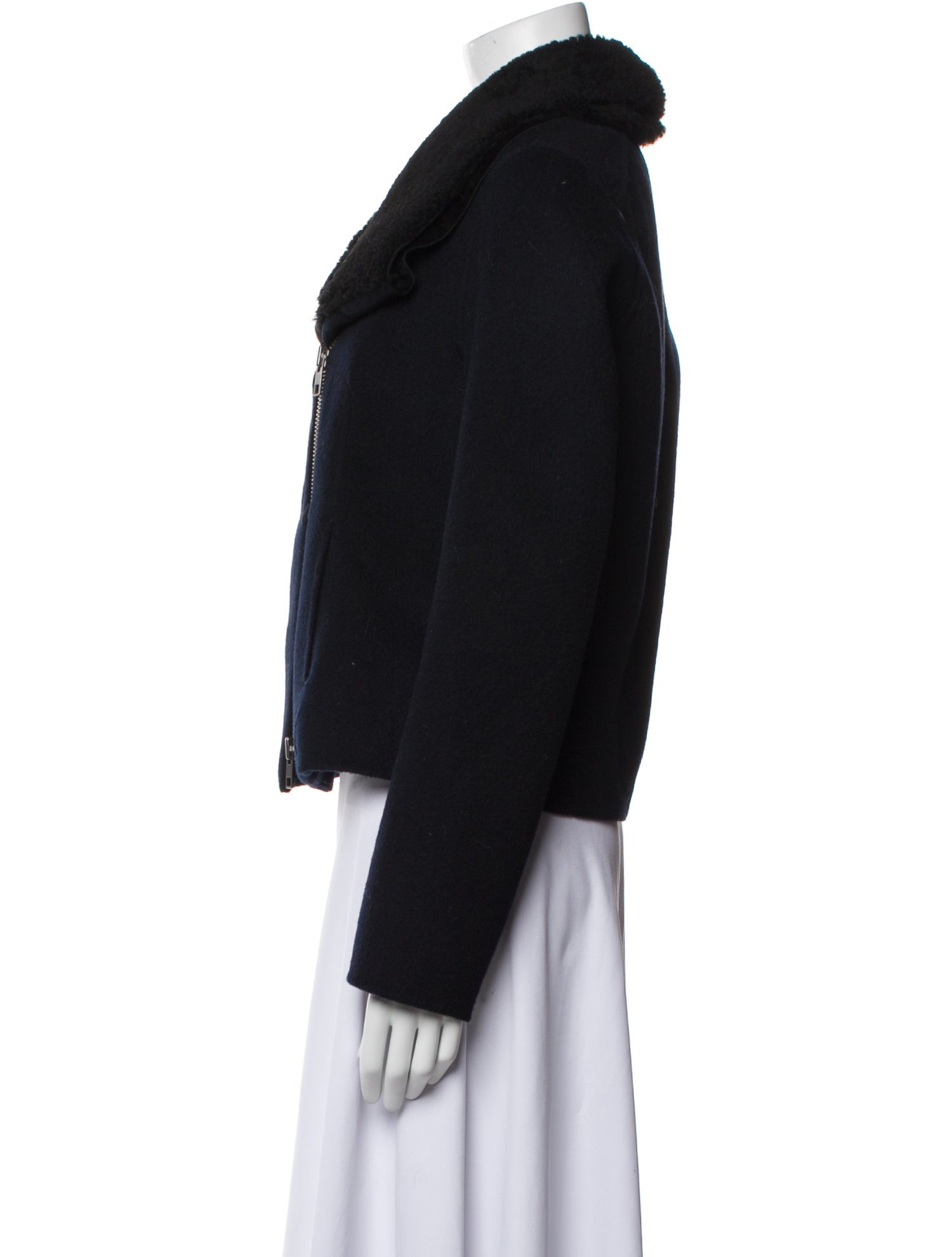 Vince Wool Faux Fur Jacket