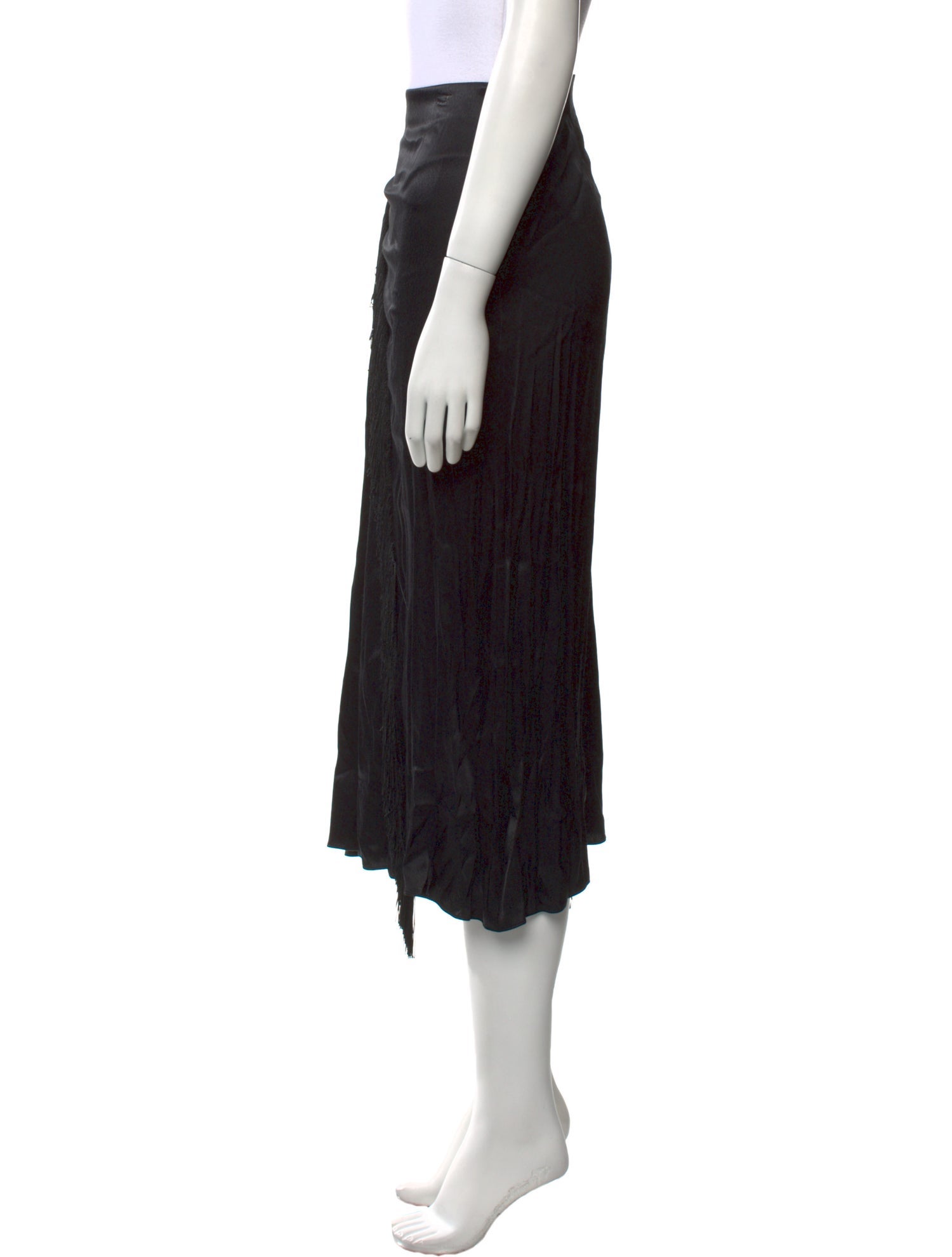 Vince Pleated Accents Midi Length Skirt