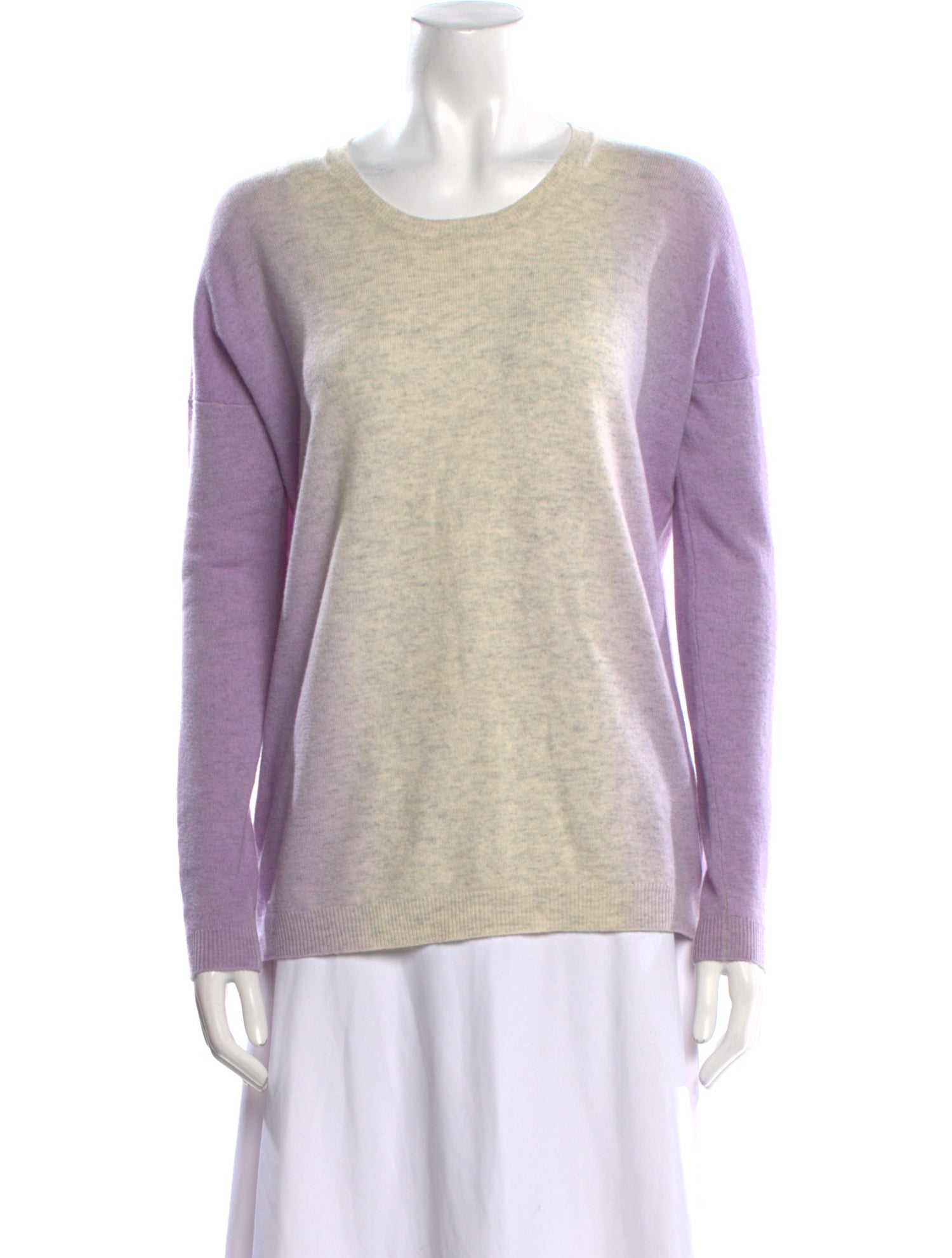 Vince Wool Colorblock Pattern Sweater