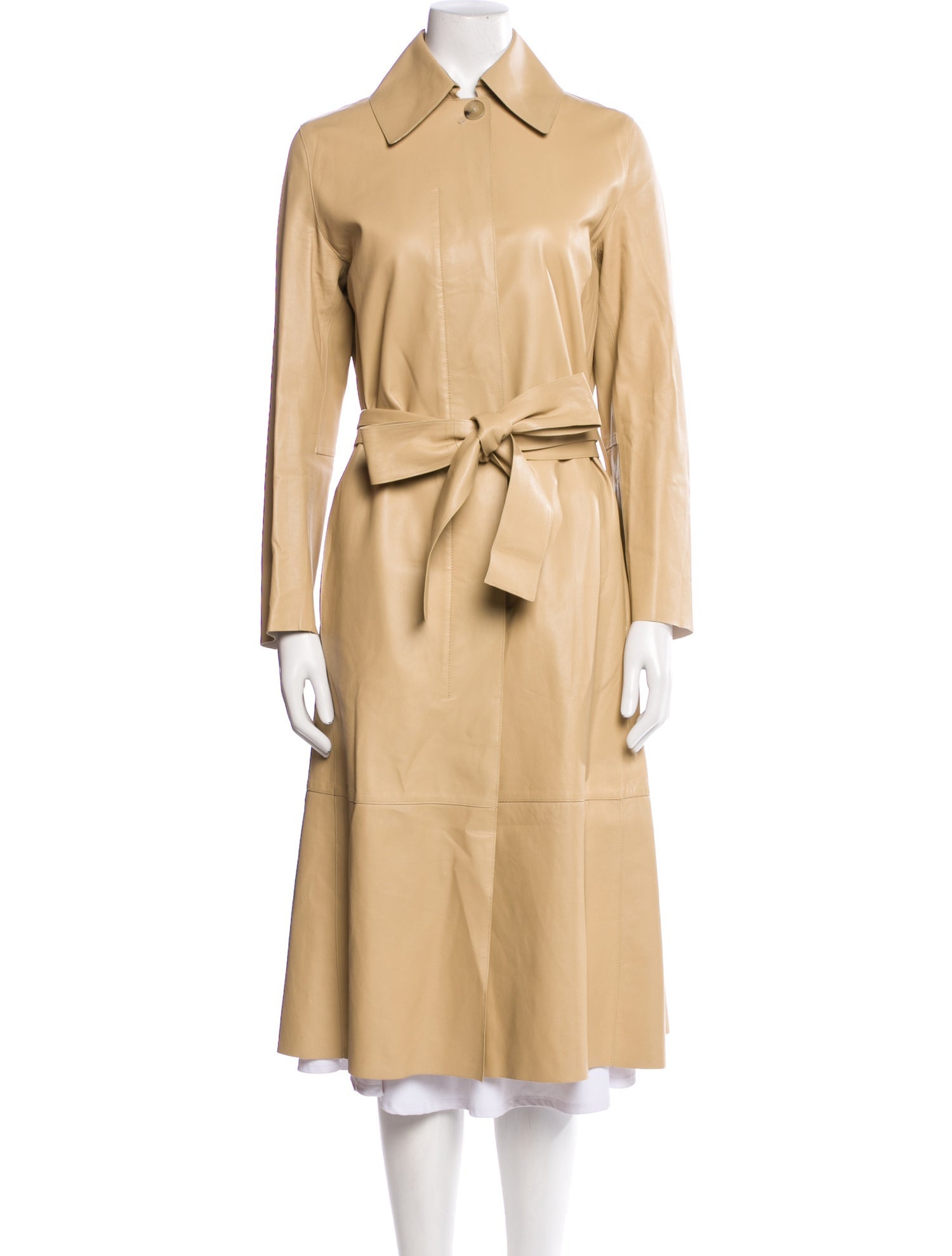 Vince Lamb Leather Trench Coat