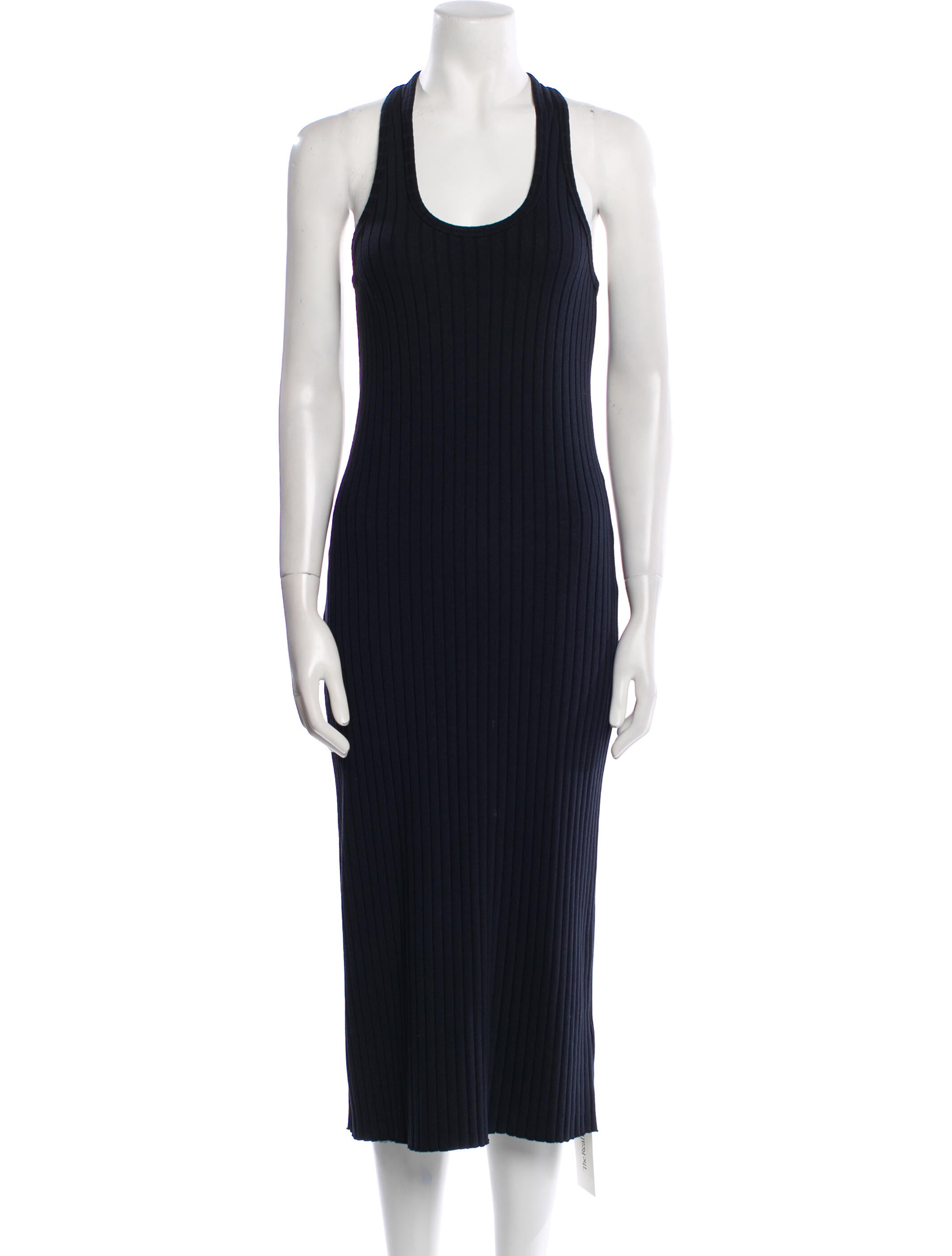 Vince Scoop Neck Midi Length Dress